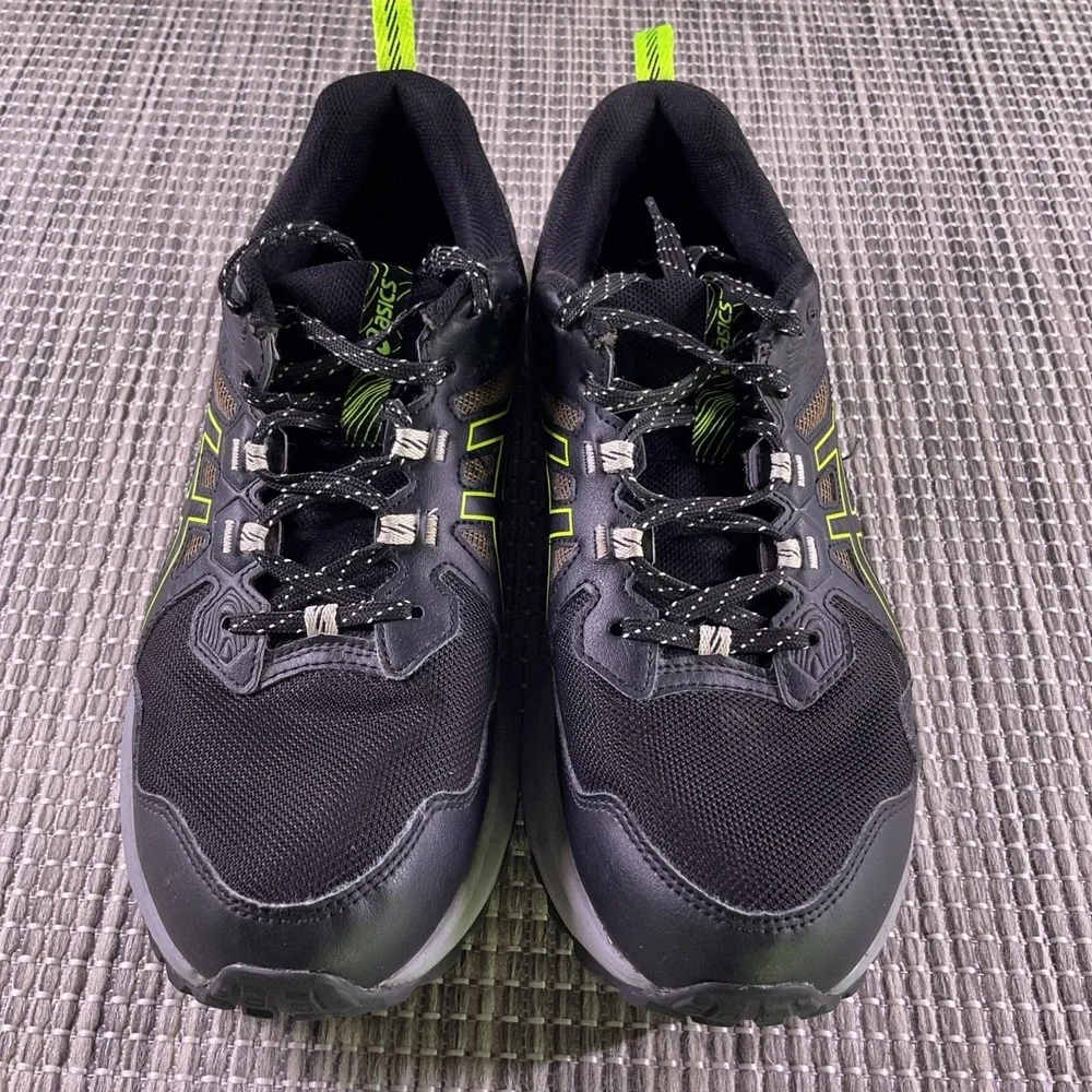 ASICS Trail Scout 3 Mens Running Shoes Black Lime Green 1011B700 Size 9.5